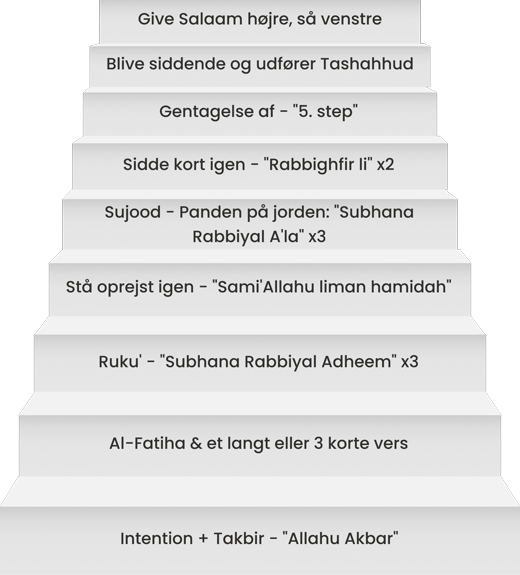 Bønnens trin, fra intention til salaam